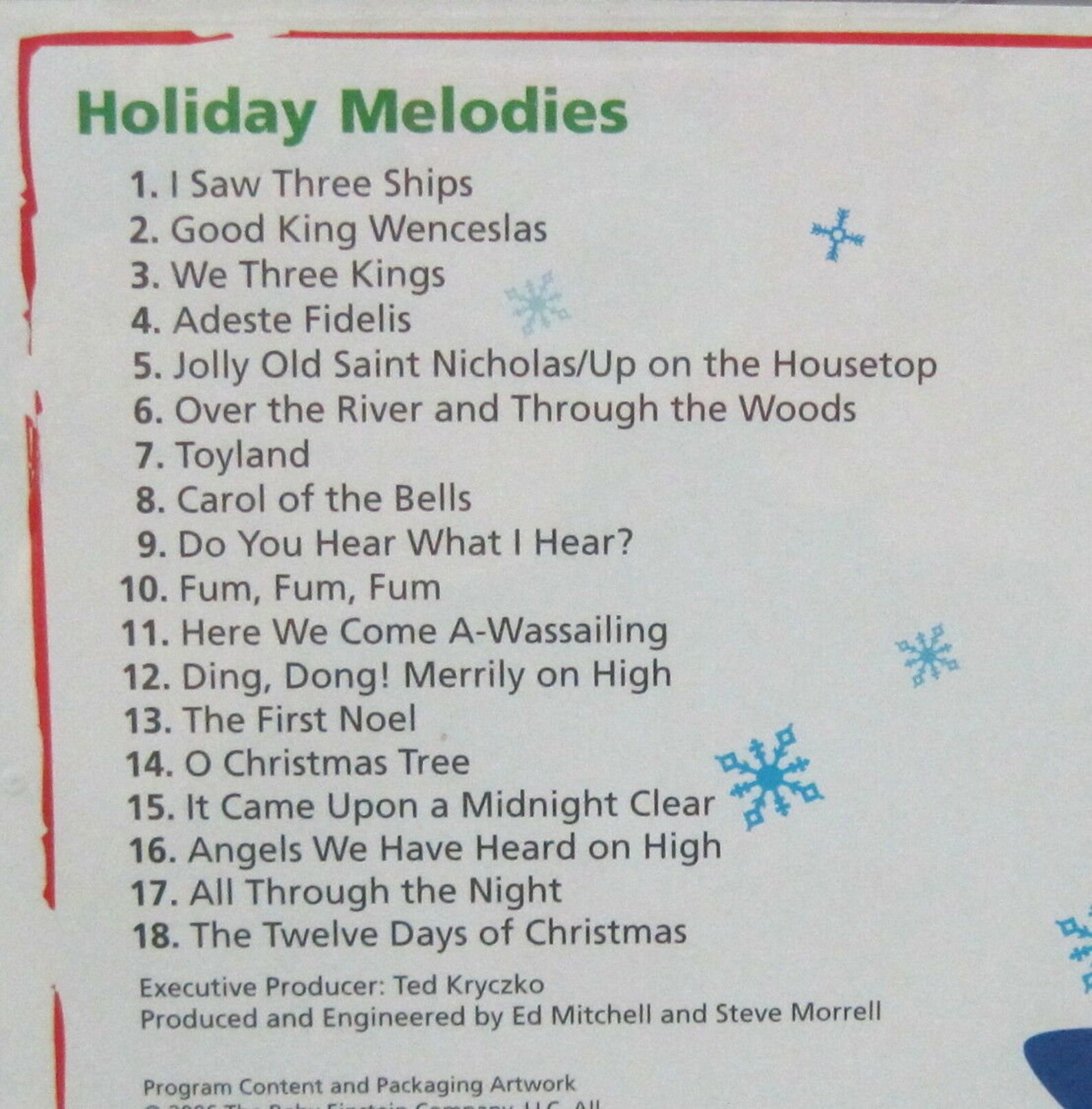 Baby Einstein Holiday Melodies Christmas Music Wonderful CD | Etsy