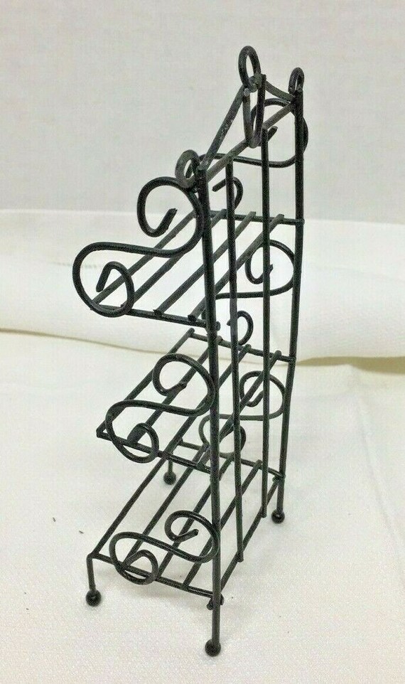 Wrought iron bakers rack 2024 with wine rack