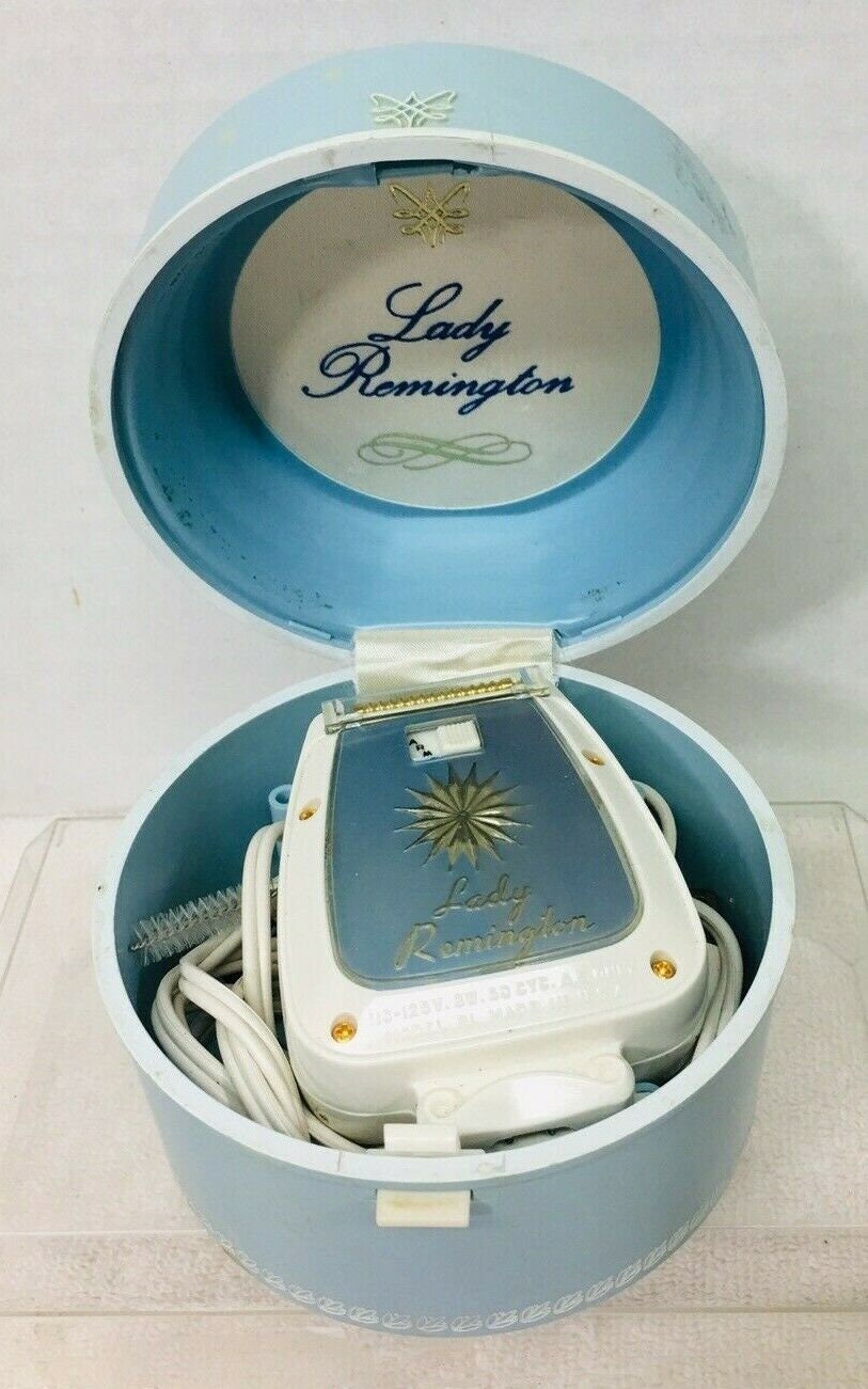 Vintage Lady Remington in Blue & White Box Electric Shavers Etsy