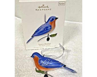 Hallmark Bird Series Christmas Ornament No 6 Eastern Bluebird Original Box