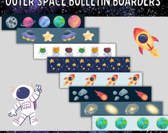Outer Space Bulletin Boarders | Classroom Decor