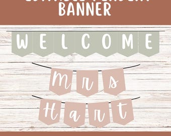 Boho Classroom Banner | Editable Printable Classroom Decor