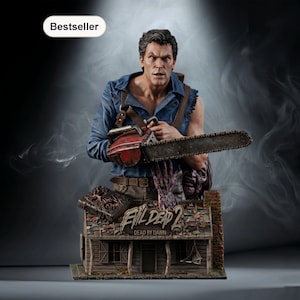 Ash Bust Fury STL-fil Horror Hero Display Model Direkt Nedladdning