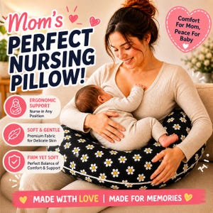 Patron de couture pour coussin d'allaitement en forme de U (téléchargement PDF)