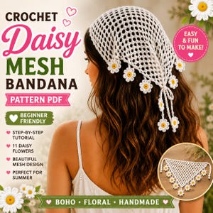 Daisy Head Scarf - Etsy display picture 2