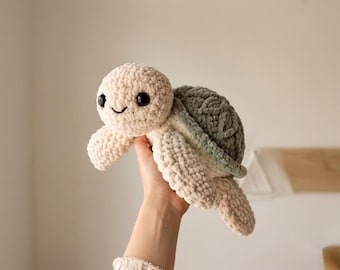 Crochet Turtle Pattern Amigurumi PDF Download Stuffed Baby Animal Plushie Easy Beginner Friendly (Digital Download)