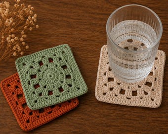 Floral Granny Square Cup Holder Pattern PDF,Crochet Pattern,Granny Square Pattern,Easy crochet Motif,Beginner Crochet pattern,Digital