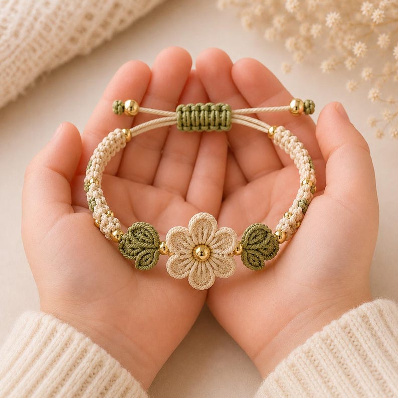 Elegant Crochet Flower Bracelet Pattern PDF - DIY Floral Jewelry Tutorial - Beginner-Friendly Macrame & Crochet Bracelet Guide 
Crochet Flower Bracelet Pattern PDF, Adjustable Lace Jewelry, Dainty Friendship Gift 
Elegant Crochet Flower Bracelet Pattern PDF, DIY Floral Jewelry Tutorial, Beginner-Friendly Macrame & Crochet Bracelet Guide,Floral Bracelet