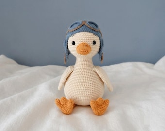 Little Goose Crochet Pattern,Amigurumi PDF File Tutorial Pattern English,Cute Amigurumi Duck Plush Toy,Baby Goose,DIY Crochet Goose Pattern