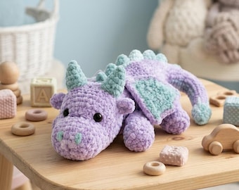 Crochet Floppy Dragon Plushy Pattern PDF,dragon crochet pattern amigurumi,floppy dragon crochet pattern (Digital Download)