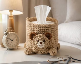 Teddy Bear Crochet Toilet Paper Holder Pattern PDF,Bathroom Decor Crochet Pattern,Crochet Pattern PDF,Amigurumi Toilet Paper Holder Pattern