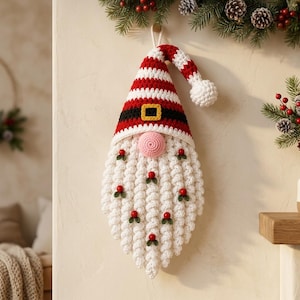 Gnome Ornament Pdf, Gnome Wreaths Crocheted, Sock Gnome Patterns, Gnome Patterns to Crochet, Crochet Gnome Automne Suspendu, Statgnome, 
Winter Gnome Couple, Crochet Gnomes Seasonal, Crochet Santa Head Patterns, Crochet Christmas Gonk Patterns, 
Christmas Gnome Crochet Pattern PDF, Door & Wall Hanging Gnome Beard Ornament, Textured Amigurumi Tutorial, Holiday Decor DIY, 
Christmas Gnome Crochet Pattern, Holiday Wall Hanging PDF, Crochet Gnome Door Decor, Poinsettia Christmas Gnome Pattern