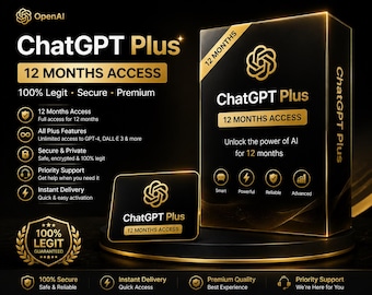 ChatGPT Plus 12months Access | Best Price | Instant Digital Delivery