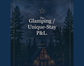Glamping P&L Spreadsheet — Yurt + Tiny Home + A-Frame + Treehouse Profitability Tracker — Off-Grid Excel