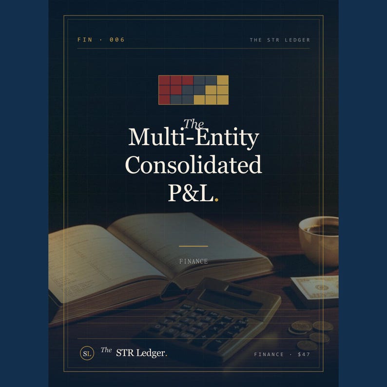 Multi-Entity Consolidated P&L Spreadsheet for STR Investors — Multi-LLC Holding Company Reporting — Excel image 1