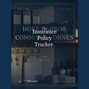 Insurance Policy Tracker for Airbnb Hosts — STR Coverage Gap Analyzer + Renewal Calendar — Excel + Sheets image 1