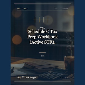 Schedule C Tax Prep Workbook – Active STR Hosts, Self-Employment Tax, QBI (Excel) imagen 1