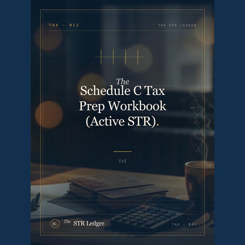 Schedule C Tax Prep Workbook – Active STR Hosts, Self-Employment Tax, QBI (Excel) imagen 1