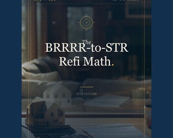 BRRRR Refi Calculator for Airbnb Hosts — Investor Cash-Out Math — ARV + DSCR Spreadsheet — Excel + Sheets