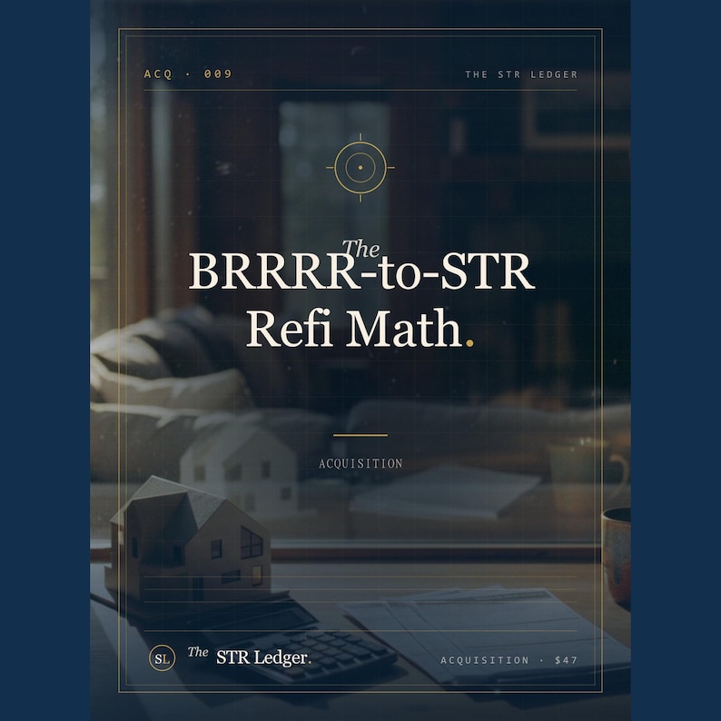 BRRRR Refi Calculator for Airbnb Hosts — Investor Cash-Out Math — ARV + DSCR Spreadsheet — Excel + Sheets image 1