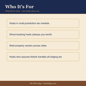 Kalender belastingaangifte tijdelijk gebruik — Airbnb Lodging Tax Tracker — STR Multi-Jurisdiction — Excel afbeelding 3