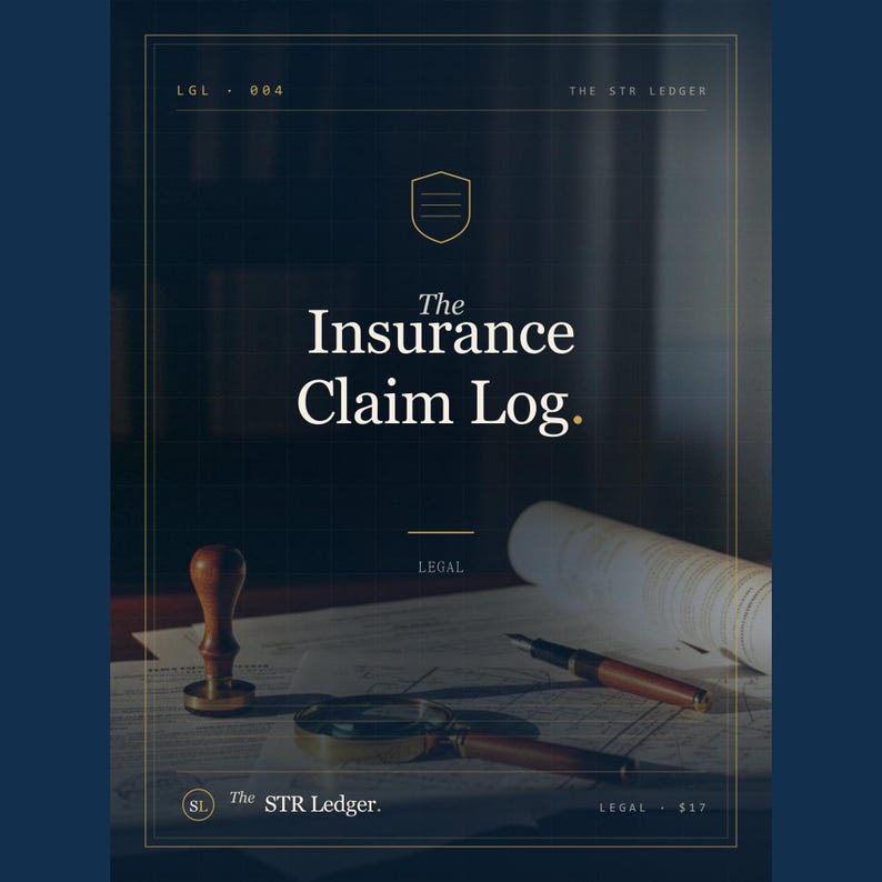 Airbnb Host Insurance Claim Log Spreadsheet – STR Property Damage Tracker (Excel/Sheets) image 1