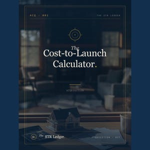 STR Startup Budget Spreadsheet – Cost to Launch Calculator (Excel) Bild 1