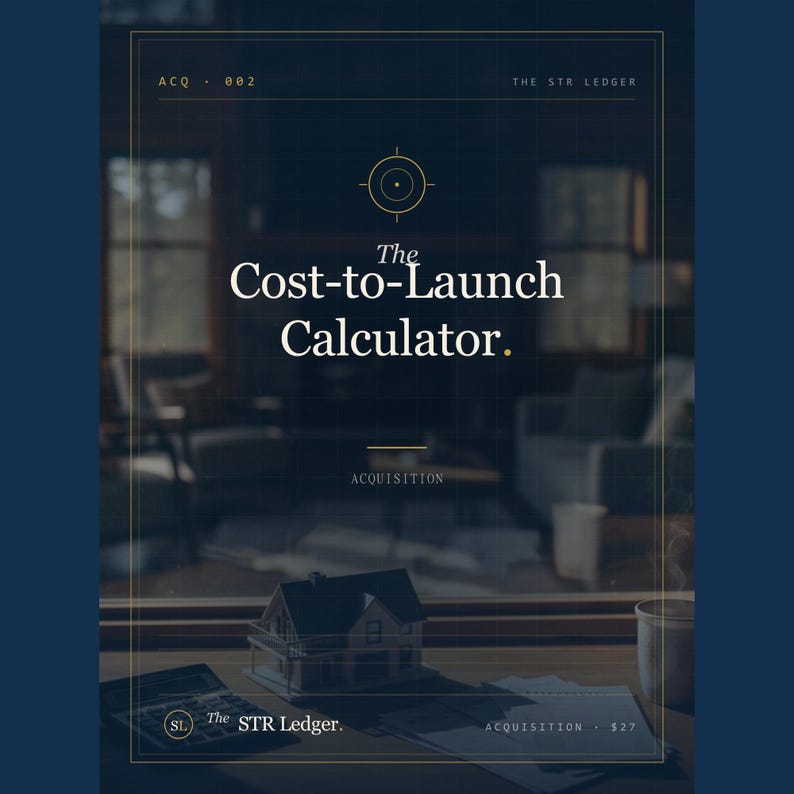 STR Startup Budget Spreadsheet – Cost to Launch Calculator (Excel) Bild 1