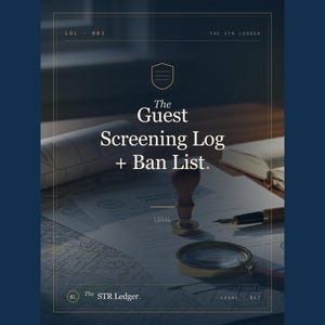 Airbnb Guest Screening Checklist + Ban List Spreadsheet — STR Host Risk Management Tool — Excel image 1