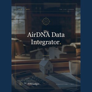 AirDNA to Underwriting Spreadsheet — Airbnb STR Deal Calculator — Property Quality Adjustment — Excel