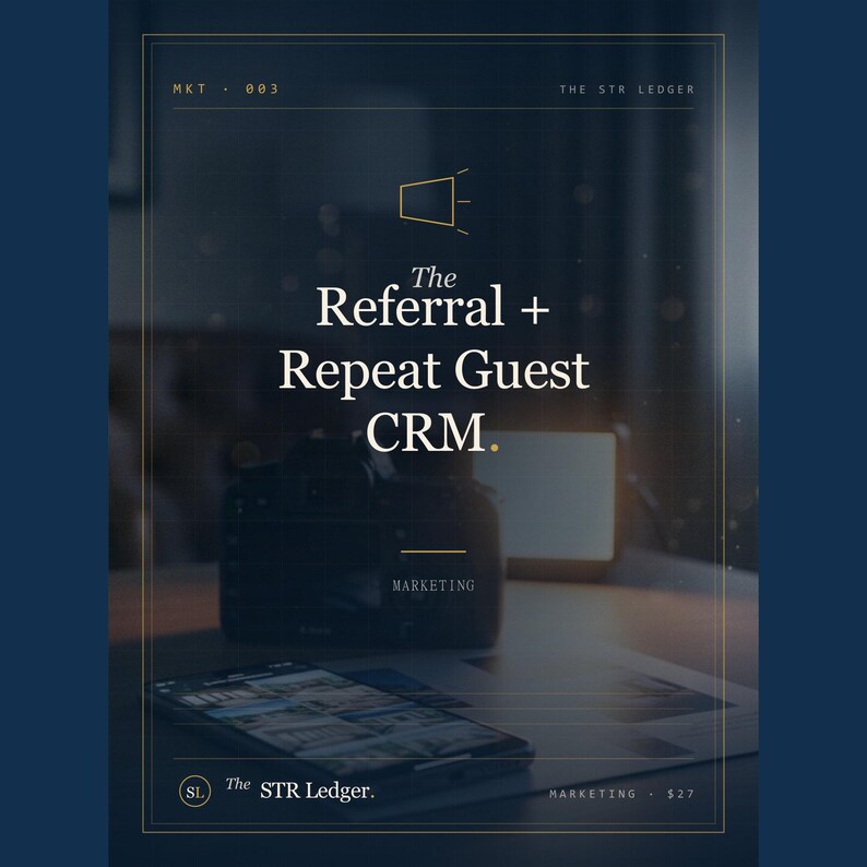 Airbnb Repeat Guest CRM + Referral Tracker — STR Direct Booking Conversion Tool — LTV Spreadsheet — Excel image 1