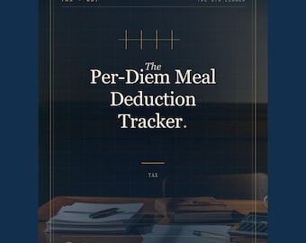 Per Diem Meal Deduction Tracker – STR Business Log Excel Template