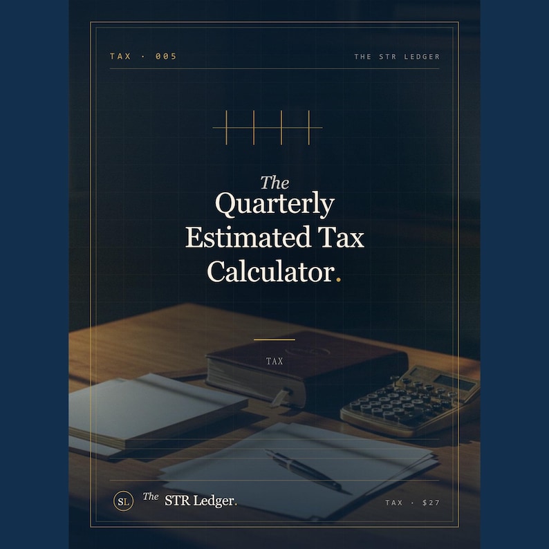 Quarterly Estimated Tax Calculator for Airbnb Hosts — STR Self-Employed Tax Spreadsheet — Excel + Google Sheets image 1