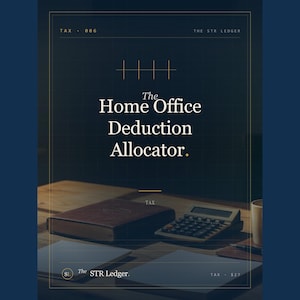 STR Airbnb Home Office Deduction Allocator – Excel Tax Template image 1