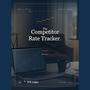 Airbnb Competitor Rate Tracker Spreadsheet — STR Comp Set Weekly Snapshot Tool — Pricing Intelligence — Excel image 1