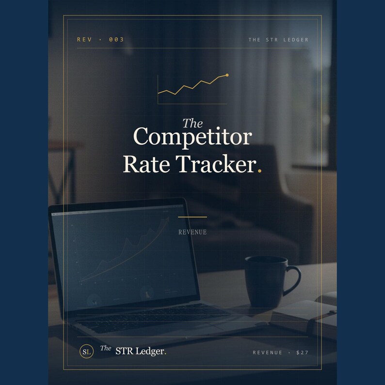 Airbnb Competitor Rate Tracker Spreadsheet — STR Comp Set Weekly Snapshot Tool — Pricing Intelligence — Excel image 1