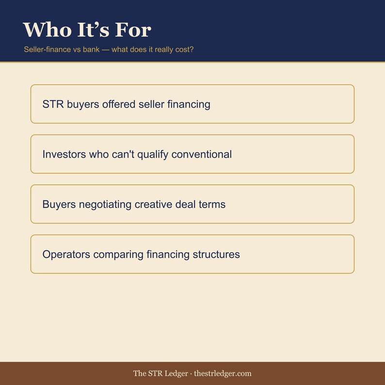 Seller Finance Offer Calculator for Airbnb Investors — Owner Financing Spreadsheet + Term Sheet — Excel image 3