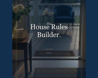 STR House Rules Builder Spreadsheet – Airbnb Host Essential (Excel/Sheets)