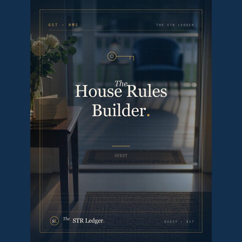 STR House Rules Builder Spreadsheet – Airbnb Host Essential (Excel/Sheets) image 1