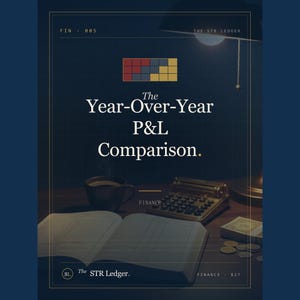 Year-Over-Year STR P&L Comparison — Airbnb YoY Performance Spreadsheet — Top Mover Analysis — Excel + Sheets image 1