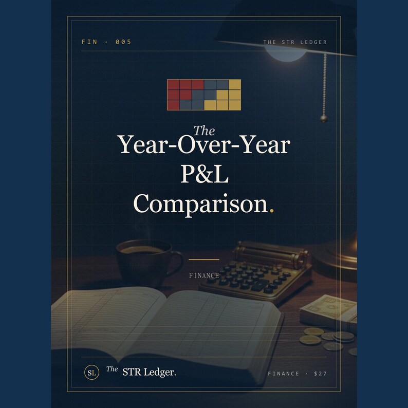 Year-Over-Year STR P&L Comparison — Airbnb YoY Performance Spreadsheet — Top Mover Analysis — Excel + Sheets image 1