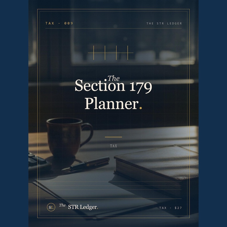 Section 179 Planner for Airbnb Hosts — STR Tax Template — Front-Load Depreciation Calculator — Excel image 1