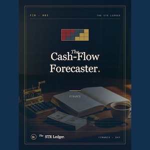 12-Month Cash Flow Forecaster for Airbnb Hosts — STR Portfolio Cash Runway Spreadsheet — Excel + Sheets image 1
