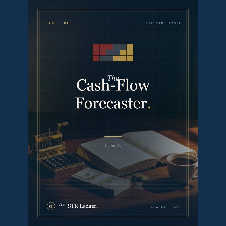 12-Month Cash Flow Forecaster for Airbnb Hosts — STR Portfolio Cash Runway Spreadsheet — Excel + Sheets image 1