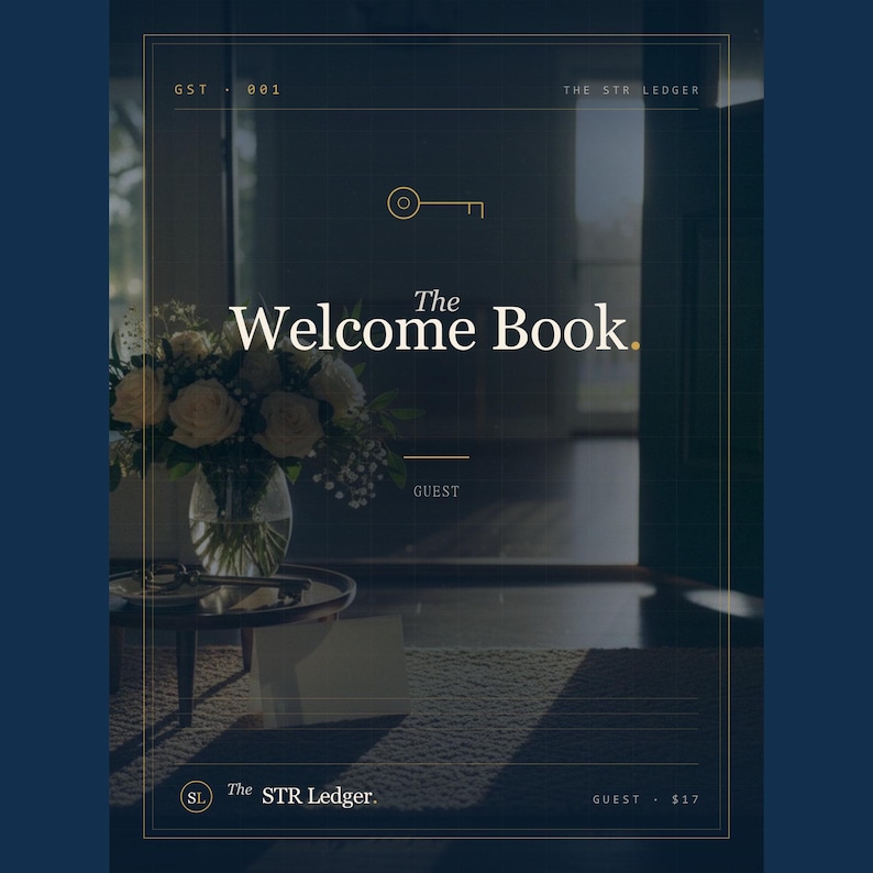 STR Host Welcome Book Template – Editable Excel + PDF Guest Guide (Instant Download) image 1
