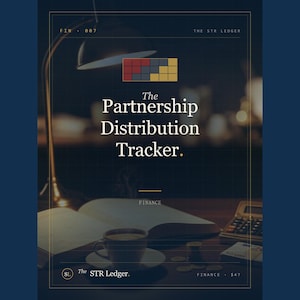 Partnership Distribution Tracker for STR LLCs — Capital Account + K-1 Prep Spreadsheet — Excel + Sheets