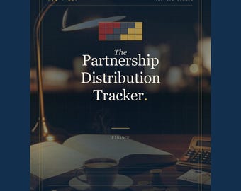 Partnership Distribution Tracker voor STR LLC's — Capital Account + K-1 Prep Spreadsheet — Excel + Spreadsheets