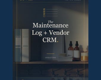Airbnb-onderhoudslogboek + CRM-leverancier — STR Repair Tracker + loodgieter HVAC-contactlijst — Excel + Spreadsheets