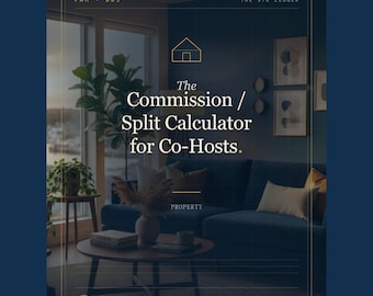 Co-Host Commission Calculator Spreadsheet — Airbnb Property Manager Split + 1099 NEC Tool — Excel