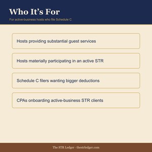 Schedule C Tax Prep Workbook – Active STR Hosts, Self-Employment Tax, QBI (Excel) imagen 3